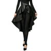 Leather Skirt for Women Black Faux Leather Plus Size Pleated Midi Maxi Fall Long Skirts
