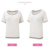 Womens Tops Trendy Casual Short Sleeve Shirts Crewneck Lightweight Knit Sweater Top