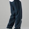 Men's Parachute Sweatpants Y2k Baggy Track Pants Drawstring Wide Leg Casual Trousers Streetwear