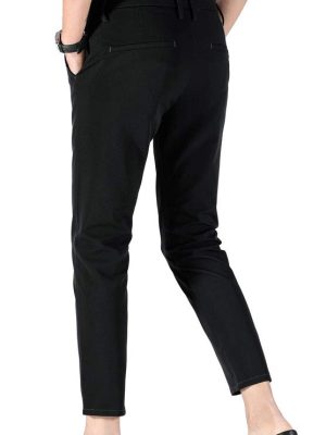 Men's Stretch Skinny Fit Casual Business Pants Ankle Dress Pants