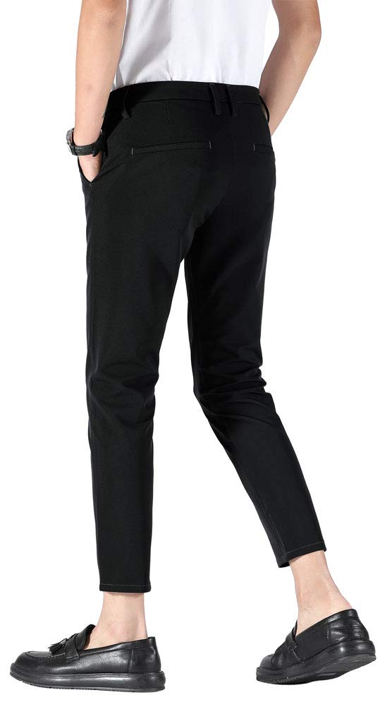 51BlWT5hUL.jpg Men's Stretch Skinny Fit Casual Business Pants Ankle Dress Pants