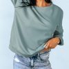 Women's Casual Crew Neck Sweatshirt Loose Soft Long Sleeve Pullover Tops