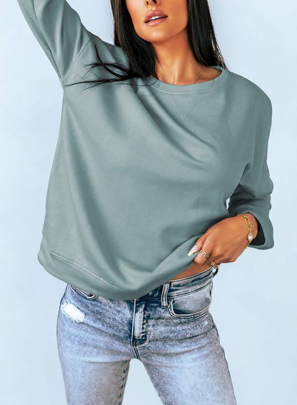 51F3xpVblTL.jpg Women's Casual Crew Neck Sweatshirt Loose Soft Long Sleeve Pullover Tops
