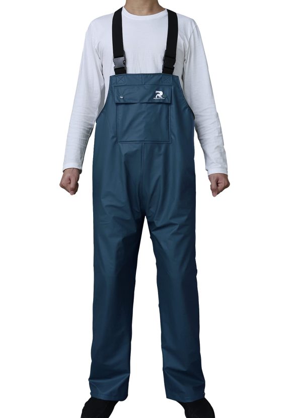51KurQiQUZS.jpg Workwear Bib Rain Pants for Men Women Heavy Duty Trousers Waterproof Work Pants Fishing Overalls