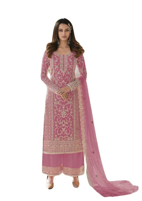 51NN9IoiF0L.jpg Heni Fashion Womens Indian Pakistani Ethnic Wear Designer Straight Salwar Kameez Palazzo Suit Ready To Wear