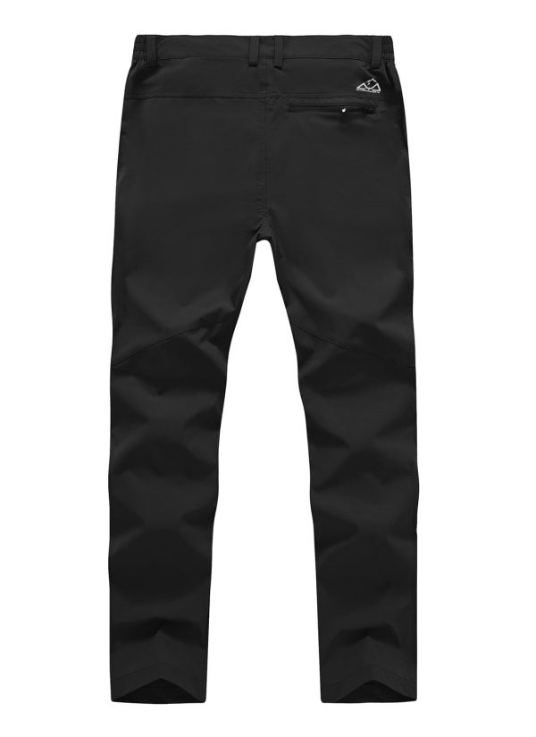 Men's Cargo Hiking Pants Lightweight 5 Zipper Pockets Stretch Quick Dry Camping Fishing Travel Pants