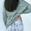 Women's Casual Crew Neck Sweatshirt Loose Soft Long Sleeve Pullover Tops