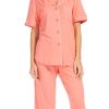 Button Down Pajamas for Women Capri Pajama Sleepwear Set with Gift Box