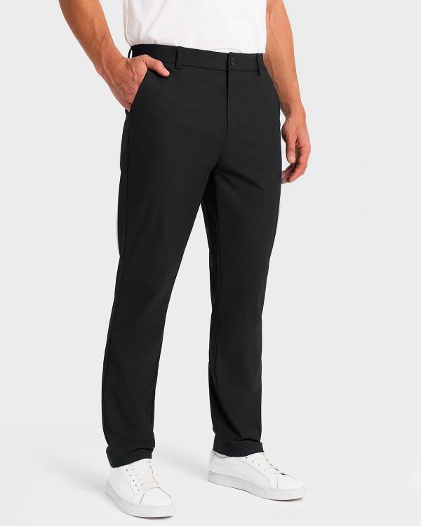 51hxFxV-KyL.jpg Mens Classic Fit Golf Pants Stretch Work Dress Pants 30''/32''/34'' Lightweight Casual Pants with Pockets
