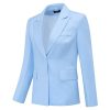 Women's 2 Piece Office Work Suit Set One Button Blazer and Pants
