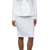 2 Piece Outfits for Women Solid Blazer Jacket Skirts Sets Two Piece Business Formal Suit Sets