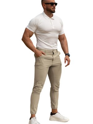 Men's 4-Way Stretch Slim Tapered Fit Golf Joggers - 28" Inseam Nylon