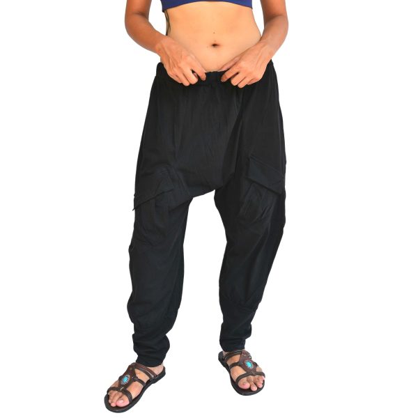 61-lusa65JL.jpg Casual Lounge Pants Yoga Harem Trousers Men Women 2 Pockets