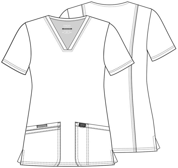 611VEc8CHrL.jpg Medical Women's Scrub Top V-Neck with 3 Pockets & Soft Fabric WW620