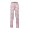 Womens 2 Piece Plaid Suits Set Business Office One Button Blazer Jacket Casual Long Sleeve Pant Suit Set
