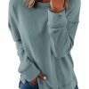 Women's Casual Crew Neck Sweatshirt Loose Soft Long Sleeve Pullover Tops