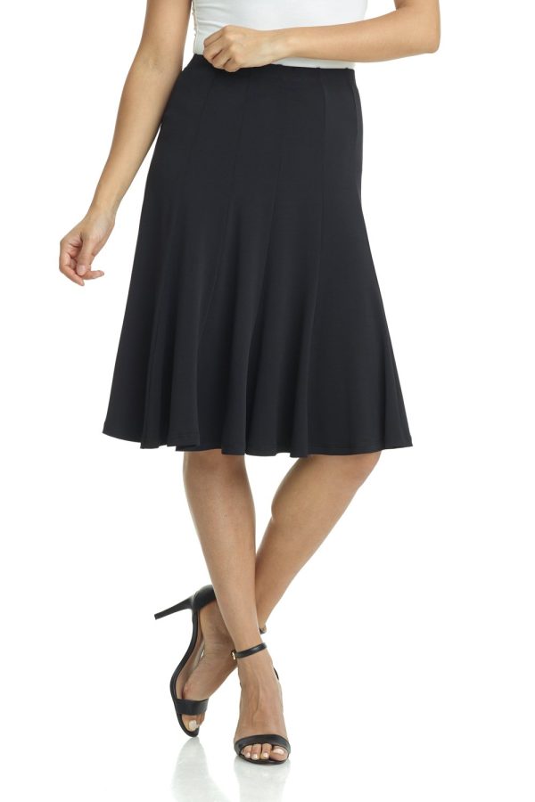 Women's Ease into Comfort Flared Knee Length Knit Skirt