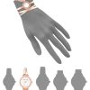 Women's Premium Crystal Accented Watch and Bangle Set
