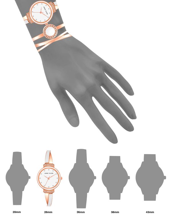 Women's Premium Crystal Accented Watch and Bangle Set