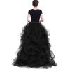 Women's Long High Low Ruffles Party Tulle Skirt