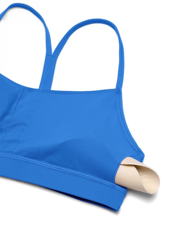 61KCHJayNGL.jpg Butterluxe Womens Y Back Sports Bra - Padded Racerback Low Impact Spaghetti Thin Strap Workout Yoga Top