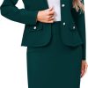 Women 2 Piece Business Suit Elegant Blazer Jacket and Skirt Sets Work Formal Office Clothes Suits
