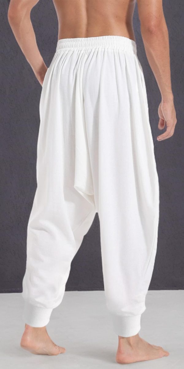 61N4OXn4yUL.jpg Men's Drawstring Aladdin Hippie Harem Pants Loose Drop Crotch Trousers