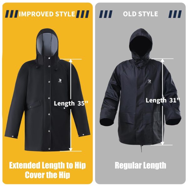 61NPuFiWn9L.jpg Rain Suits for Men Women Waterproof Heavy Duty Rain Gear Long Rain Jacket Coat & Pants