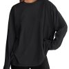 Womens Oversized Long Sleeve T Shirts 2025 Basic Crewneck Tee Fall Tops Casual Workout Y2K Clothes