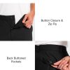 Mens Classic Fit Golf Pants Stretch Work Dress Pants 30''/32''/34'' Lightweight Casual Pants with Pockets