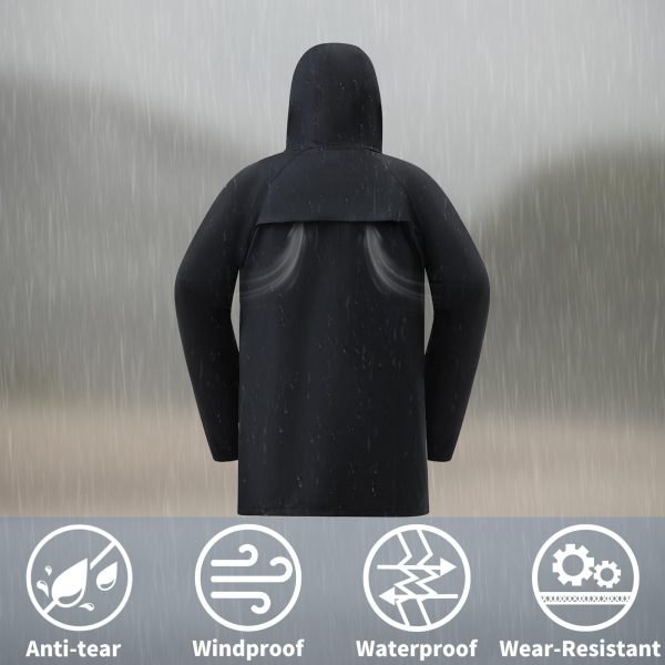 61V6t2g1yL.jpg Rain Suits for Men Women Waterproof Heavy Duty Rain Gear Long Rain Jacket Coat & Pants