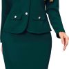 Women 2 Piece Business Suit Elegant Blazer Jacket and Skirt Sets Work Formal Office Clothes Suits