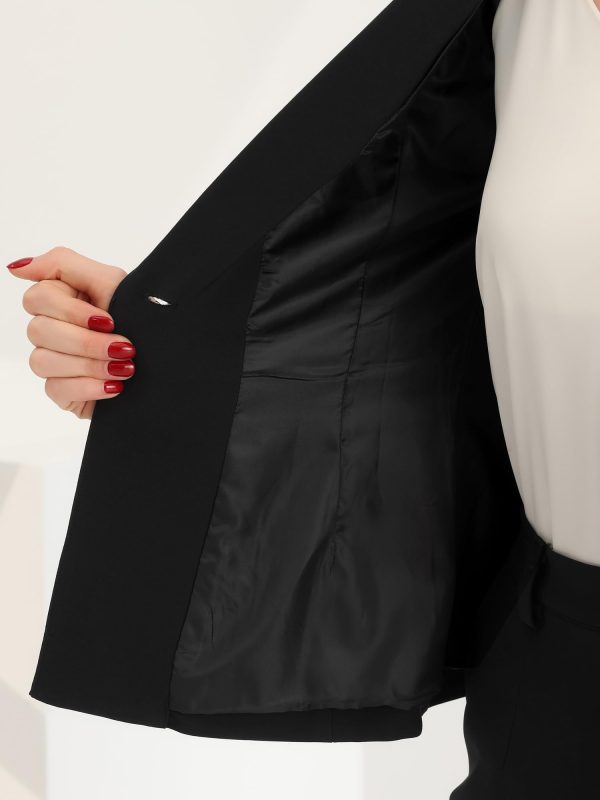 61Yv2pb2Q3L.jpg Short Sleeve Blazer Pant Suits Set for Women Business Casual 2 Piece Work Outfits