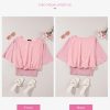 Womens Tops Dressy Casual 3/4 Sleeve Tops Crewneck Business Casual Chiffon Blouses