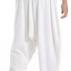 Men's Drawstring Aladdin Hippie Harem Pants Loose Drop Crotch Trousers