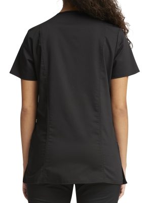 Medical Women's Scrub Top V-Neck with 3 Pockets & Soft Fabric WW620