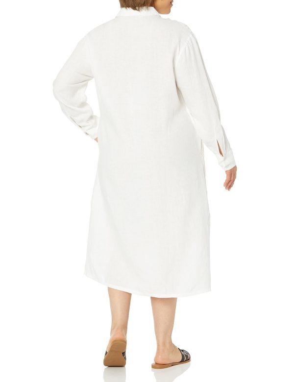 Women's Fiona Relaxed Linen Midi Shirt Dress