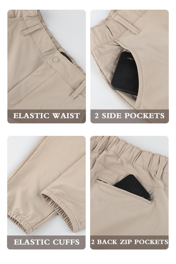 61hCAIF8e4L.jpg Men's 4-Way Stretch Slim Tapered Fit Golf Joggers - 28" Inseam Nylon