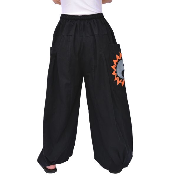 61ihgbXSqSL.jpg Baggy Yoga Harem Pants Men Women Casual Lounge Trousers 2 Big Pockets, One Size, Elastic Waist