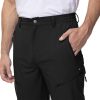 Men's Cargo Hiking Pants Lightweight 5 Zipper Pockets Stretch Quick Dry Camping Fishing Travel Pants