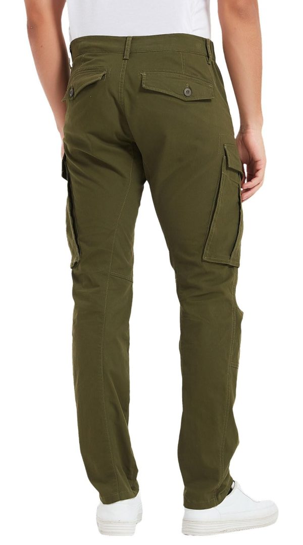 61rPFUWT1SL.jpg Men's Cargo Pants Slim Fit with Articulated Knees