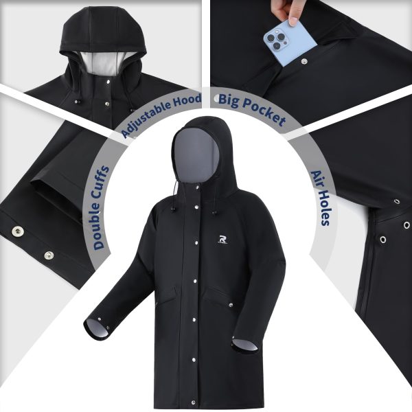 61tNRaVwQjL.jpg Rain Suits for Men Women Waterproof Heavy Duty Rain Gear Long Rain Jacket Coat & Pants