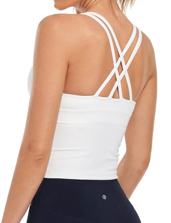 Longline Zeal Bras Medium Impact Wirefree Sports Bras Workout Tank Tops with Removable Pads, A-D Cups