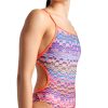 Women's Performance Ondulation Lace Back Training Swimsuit Ladies Bathing Suit