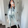 Women's Two Piece Set Denim Outfits Long Sleeve Zip Up Cropped Jean Jacket Bodycon Pants Fall Y2K Outfits Tracksuit