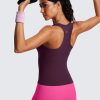 Butterluxe Womens Racerback Workout Tank Tops High Neck Sleeveless Camisole Athletic Gym Shirts