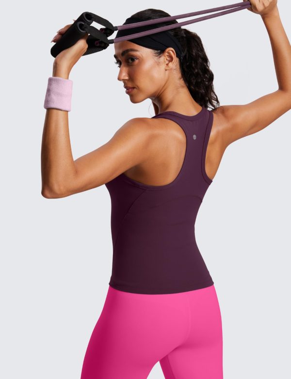 7115Ay3dmxL.jpg Butterluxe Womens Racerback Workout Tank Tops High Neck Sleeveless Camisole Athletic Gym Shirts