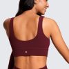 Butterluxe Womens U Back Sports Bra - Scoop Neck Padded Low Impact Yoga Clothes Workout Crop Top with Built in Pads