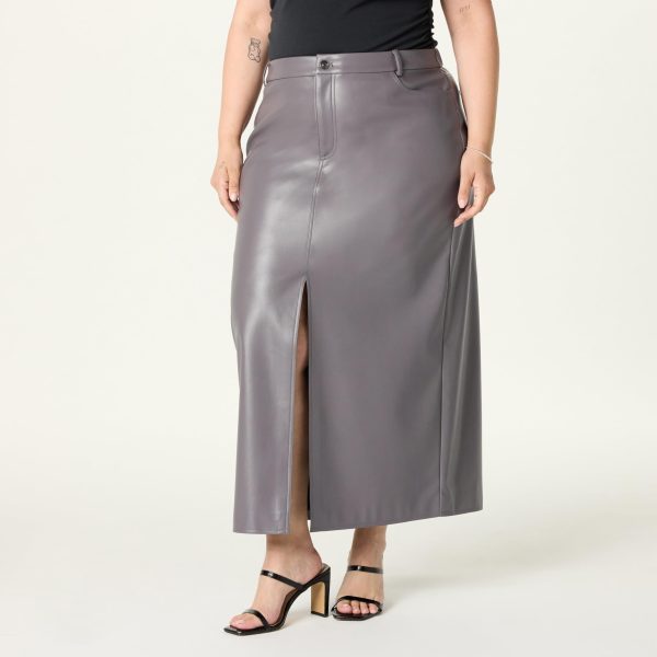 712xRIUKzVL.jpg Women's Larissa Vegan Leather Maxi Skirt