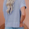 Womens Summer Tops 2025 Waffle Knit Button Down Shirts Casual V Neck Short Sleeve Shacket Jacket Dressy Blouses